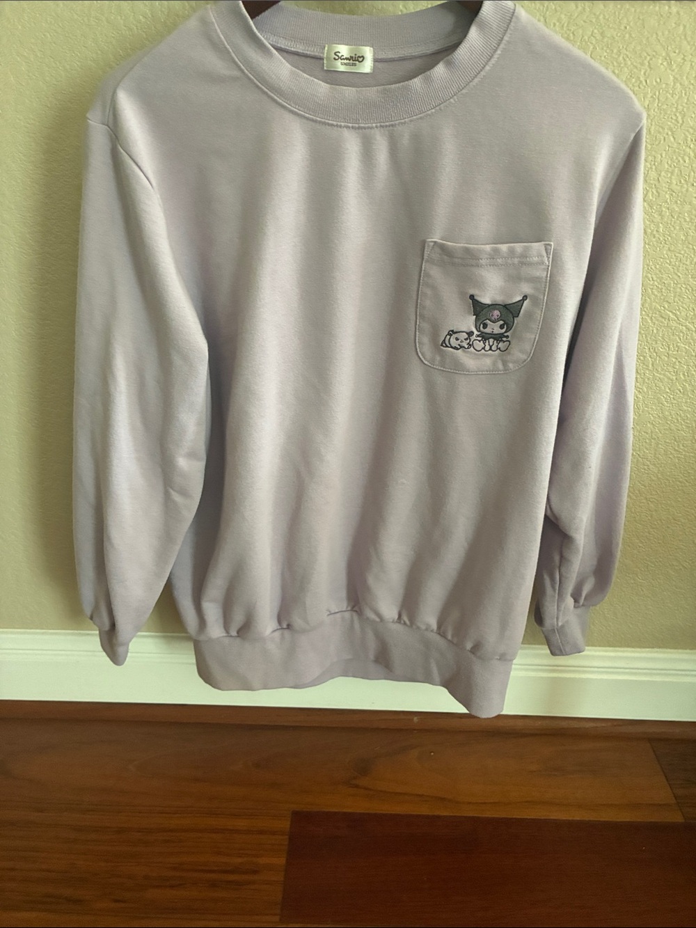 Sanrio Lavender Kuromi Pocket Crewneck Sweatshirt